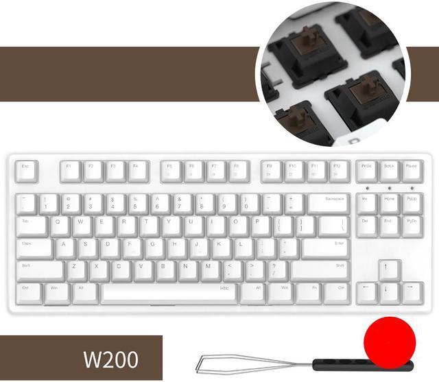 Main image of iKBC Typeman W200  2.4Ghz Wireless 87 keys PBT Keycaps Mechanical Gaming Keybaord-Cherry MX Brown( White)