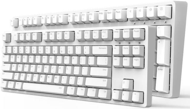 Alt view image 4 of 7 - iKBC Typeman W200  2.4Ghz Wireless 87 keys PBT Keycaps Mechanical Gaming Keybaord-Cherry MX Brown( White)
