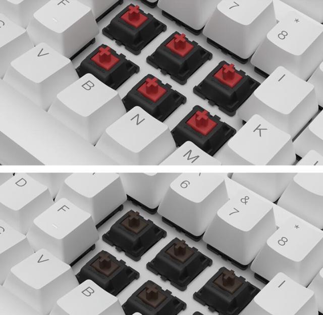 Alt view image 3 of 7 - iKBC Typeman W200  2.4Ghz Wireless 87 keys PBT Keycaps Mechanical Gaming Keybaord-Cherry MX Brown( White)