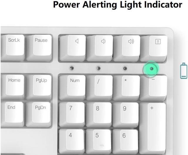 Alt view image 6 of 7 - iKBC Typeman W200  2.4Ghz Wireless 87 keys PBT Keycaps Mechanical Gaming Keybaord-Cherry MX Brown( White)
