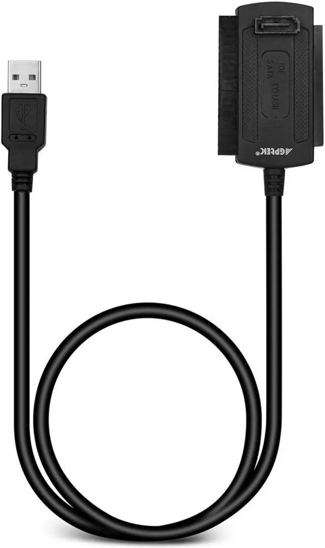 Alt view image 6 of 6 - CORN SATA/PATA/IDE Drive to USB 2.0 Adapter Converter Cable for Hard Drive Disk HDD 2.5" 3.5" with External AC Power Adapter