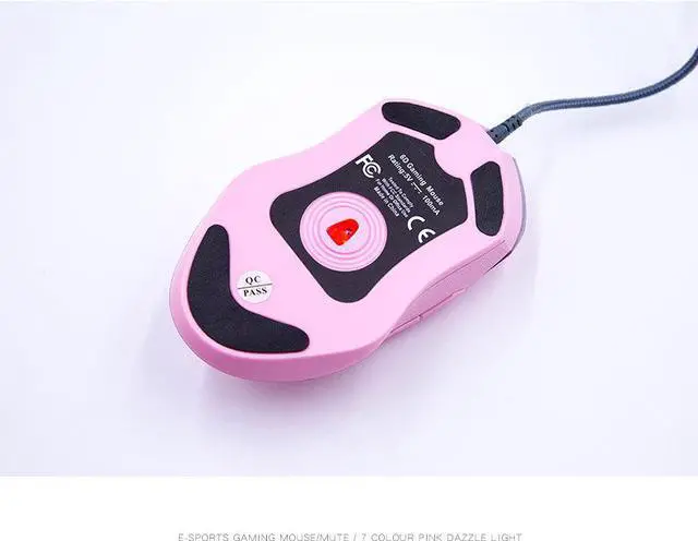 Alt view image 7 of 7 - CORN Cool Exterior USB Wired 3200DPI Gaming Mouse With 7-color Backlit  For Office And Game, Silent Clicking - Pink (Sailor Moon Logo)