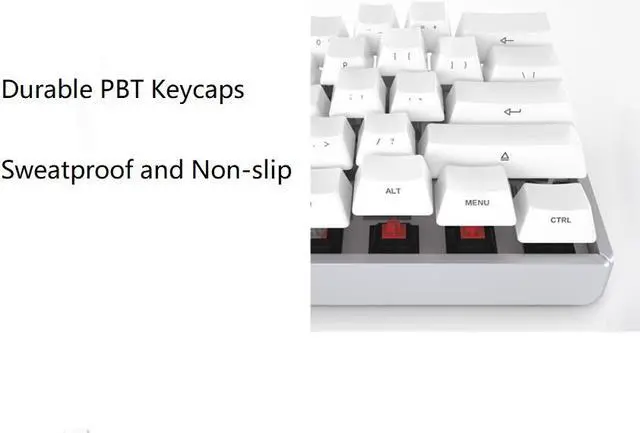 Alt view image 3 of 6 - IQUNIX F60S N-key Rollover Ergonomic Design,Cool Exterior Wired and Bluetooth Dual Mode  Cherry MX Brown 60% Keyboard, PBT Keycaps, RGB Backlit - Silver