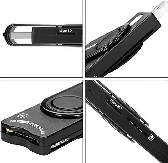 Alt view image 7 of 7 - CORN USB Smart Card Reader, DOD Military USB CAC Memory Card Reader compatible with Windows, Linux/Unix, MacOS X - Build in SDHC/SDXC/SD Card Reader & Micro SD Card Reader for SIM and MMC RS & 4.0