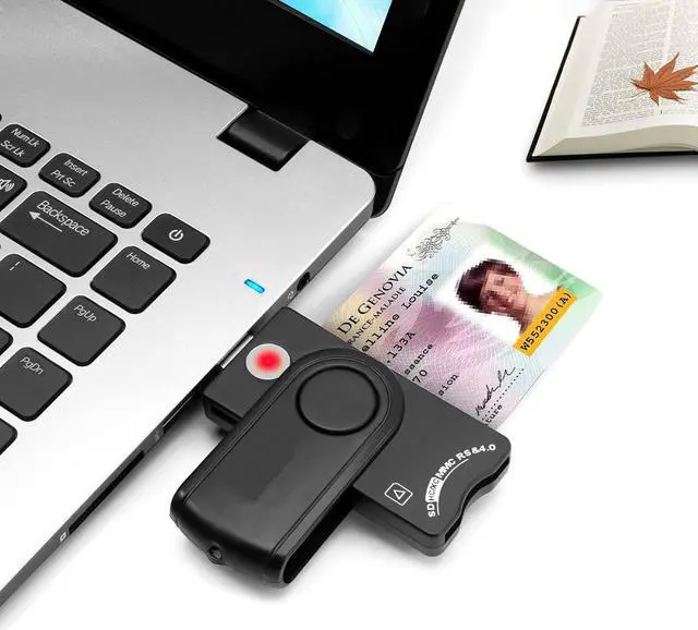 Alt view image 6 of 7 - CORN USB Smart Card Reader, DOD Military USB CAC Memory Card Reader compatible with Windows, Linux/Unix, MacOS X - Build in SDHC/SDXC/SD Card Reader & Micro SD Card Reader for SIM and MMC RS & 4.0