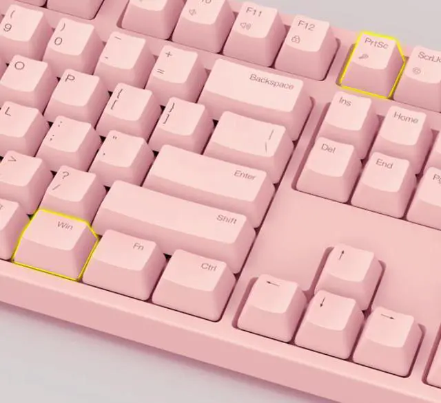 Alt view image 6 of 7 - iKBC C200  87 Keys TKL Mechanical Keyboard with Cherry MX Brown Switch, Pink PBT Double Shot Keycap, N-Key Rollover and 6 Anti-ghosting Keys( No Light Version)