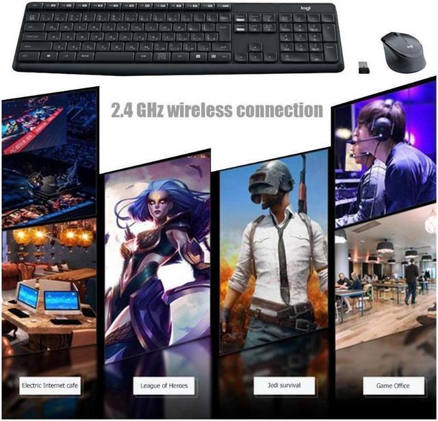 Alt view image 6 of 7 - Logitech MK315 2.4 GHz Wireless Keyboard and Mouse Combo - Black