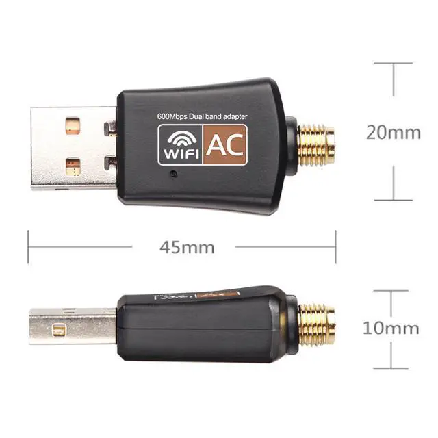 Alt view image 4 of 14 - 600Mbps USB Wifi Adapter for PC,CORN Mini 802.11ac Dual Band 2.4G/5G High Gain 2dBi Antenna Wireless Network Adapter Wi-Fi Dongle Adapter Support Windows XP,Win Vista,Win 7,Win 8.1, Win 10,Mac OS X 10