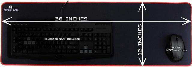 Large Extended Gaming Mouse Pad Mat XXL, Stitched Edges, Waterproof, Ultra  Thick 5mm, Wide & Long Mousepad 36”x12”x.20 Black