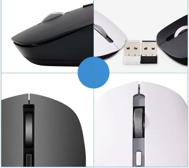 Alt view image 5 of 5 - HP S1000  Ergonomic Design,Cool Exterior, Reliable  2.4Ghz Wireless 1600DPI Silent Clicking Mouse  For Office And Game - Black
