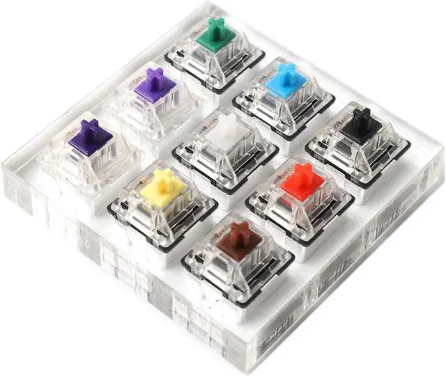 Main image of NPKC 9 key Gateron Green Clear White Gray Clear Zealio Purple Switches Shaft Testing Tool Switch Tester