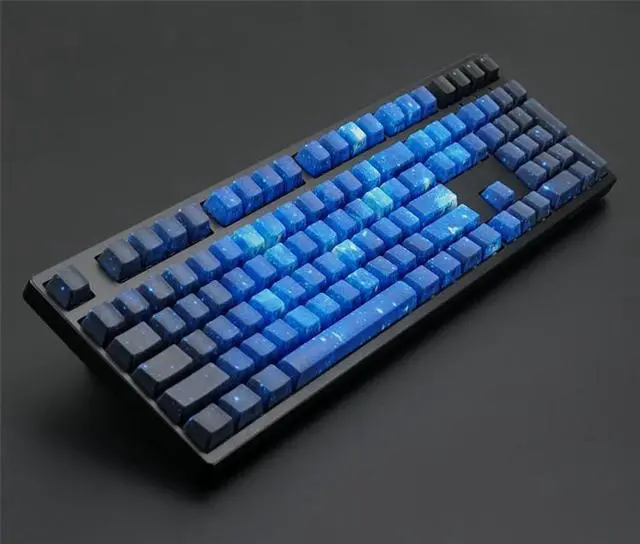 Alt view image 3 of 7 - CORN  Dark Starry Sky Version OEM PBT Keycaps Set  for 104 Keys Mechanical Gaming Keyboard ( Keycaps ONLY)-Normal Printing Characters Version