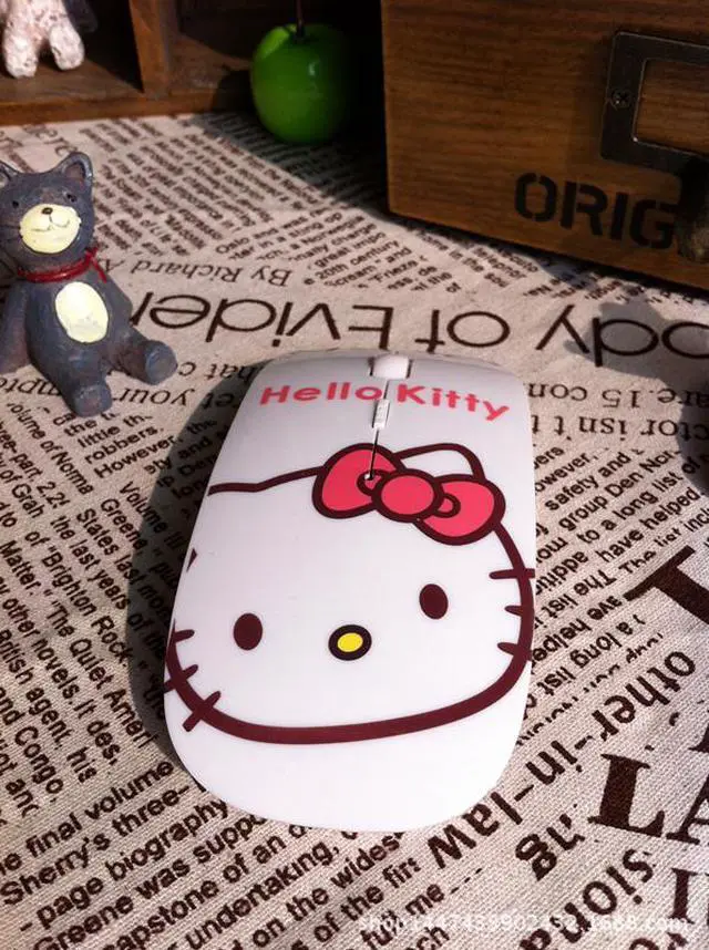 Alt view image 5 of 5 - CORN Hello Kitty Cartoon Pattern 2.4Ghz Wireless 1200DPI Silent Clicking  Mouse
