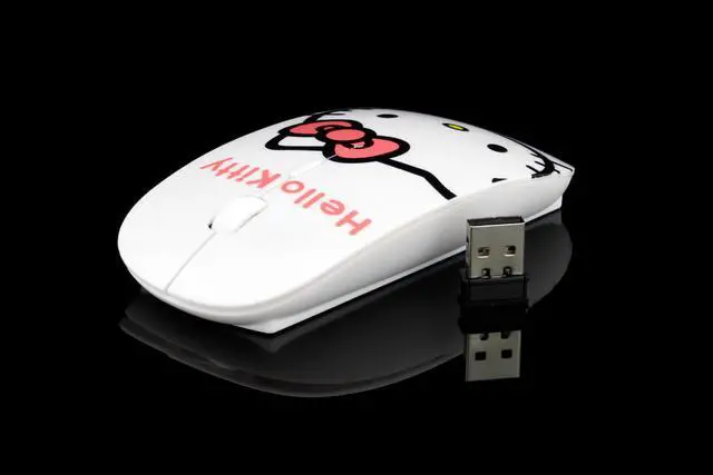 Alt view image 4 of 5 - CORN Hello Kitty Cartoon Pattern 2.4Ghz Wireless 1200DPI Silent Clicking  Mouse