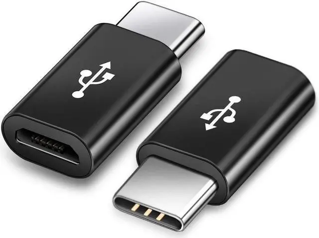 Alt view image 4 of 6 - CORN Micro-USB to USB-C Adapter - [2-Pack] Fast Charge and Convert Data via OTG Micro Female to Type-C Male for MacBook Pro, Samsung Galaxy S9 S8 Note 8, LG V30, 2XL & More USB-C Devices