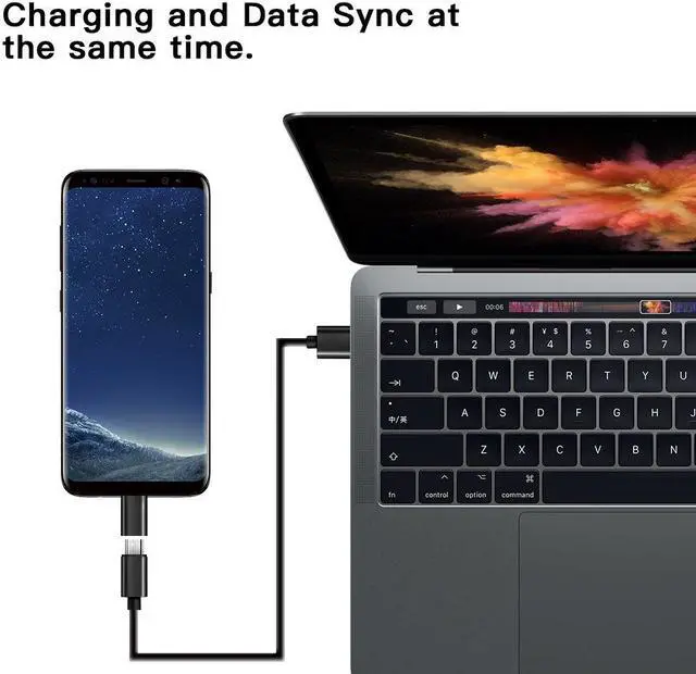 Alt view image 5 of 6 - CORN Micro-USB to USB-C Adapter - [2-Pack] Fast Charge and Convert Data via OTG Micro Female to Type-C Male for MacBook Pro, Samsung Galaxy S9 S8 Note 8, LG V30, 2XL & More USB-C Devices