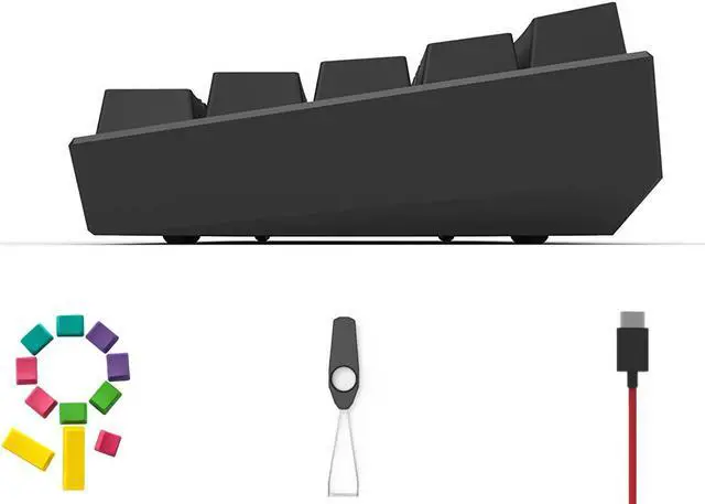 Alt view image 3 of 6 - Anne Pro 2 Mechanical Keyboard 60% RGB Wired/ Wireless Spill Resistant Gaming Keyboard Mac Bluetooth 4.0 PBT Type-c Kailh BOX White Dustproof Switch - White