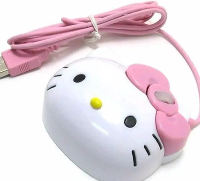 Alt view image 5 of 7 - CORN Cute Exterior Cartoon Theme USB Wired Mouse  - Hello Kitty Pattern