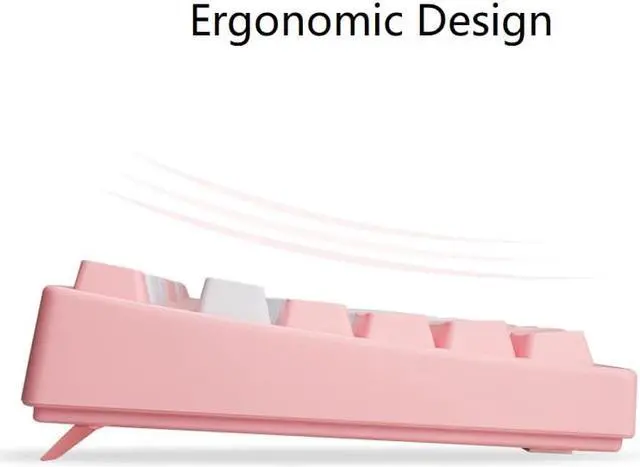 Alt view image 2 of 7 - CORN Readson FY108   NKRO  Ergonomic Design,Cool Exterior USB Wired  108Keys Pink Mechanical Keyboard, White Backlit - Pink Panel (Red Switch)