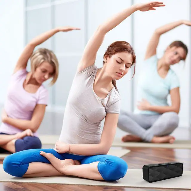 Alt view image 2 of 7 - MANCASSY N7 Wireless Bluetooth Speaker, Outdoor Portable Stereo Speaker with HD Audio and Enhanced Bass, Built-In Dual Driver Speakerphone, FM Radio and TF Card Slot (Red)