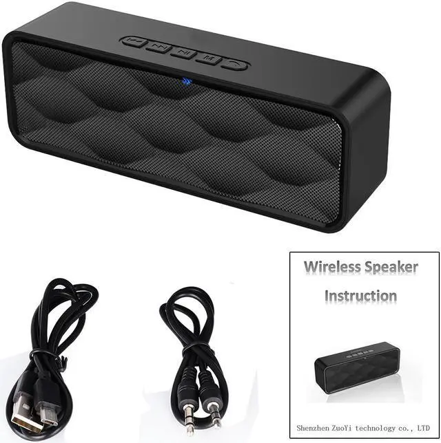 Alt view image 5 of 7 - MANCASSY N7 Wireless Bluetooth Speaker, Outdoor Portable Stereo Speaker with HD Audio and Enhanced Bass, Built-In Dual Driver Speakerphone, FM Radio and TF Card Slot (Red)