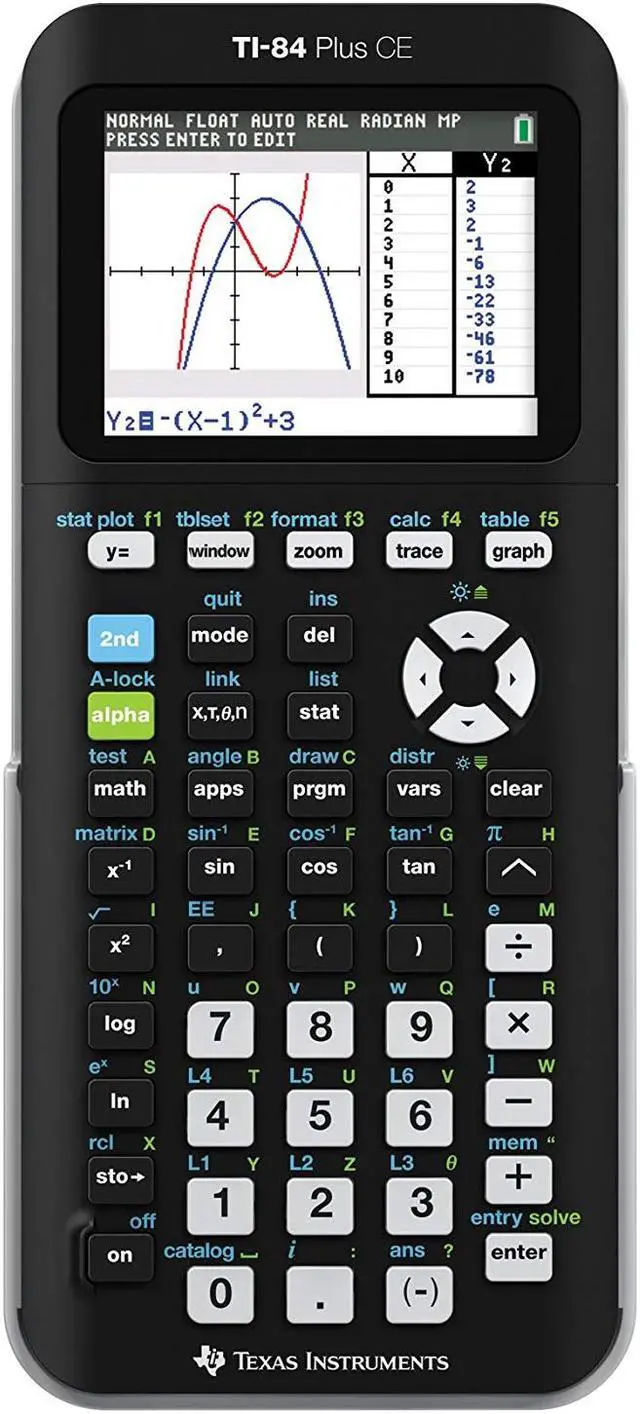Alt view image 3 of 5 - Texas Instruments TI-84 Plus CE Graphing Calculator, Black
