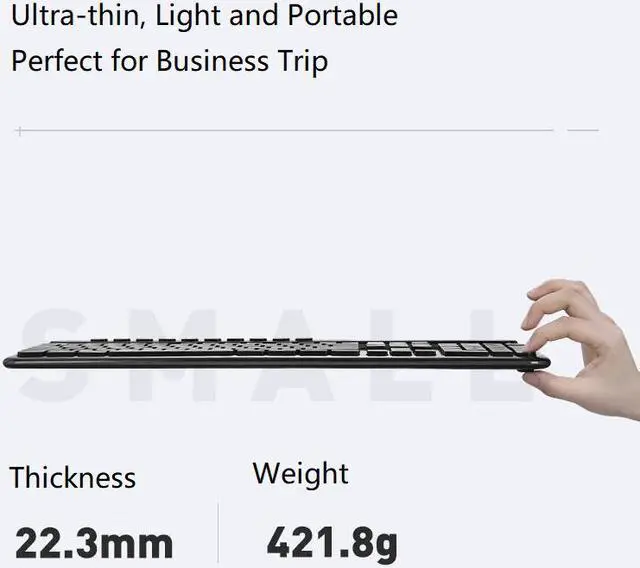 Alt view image 2 of 5 - HP CS500  Ergonomic Design,Cool Exterior Ultra-thin 2.4Ghz Wireless Waterproof and Silent Keyboard And 2000DPI Mouse Combo For Office And Game - Black