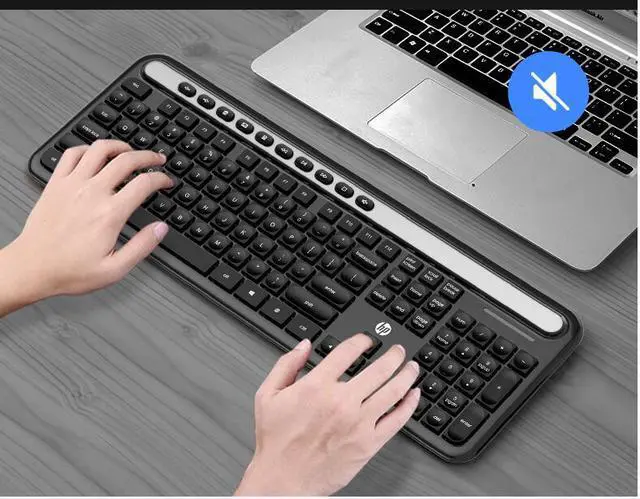 Alt view image 3 of 5 - HP CS500  Ergonomic Design,Cool Exterior Ultra-thin 2.4Ghz Wireless Waterproof and Silent Keyboard And 2000DPI Mouse Combo For Office And Game - Black