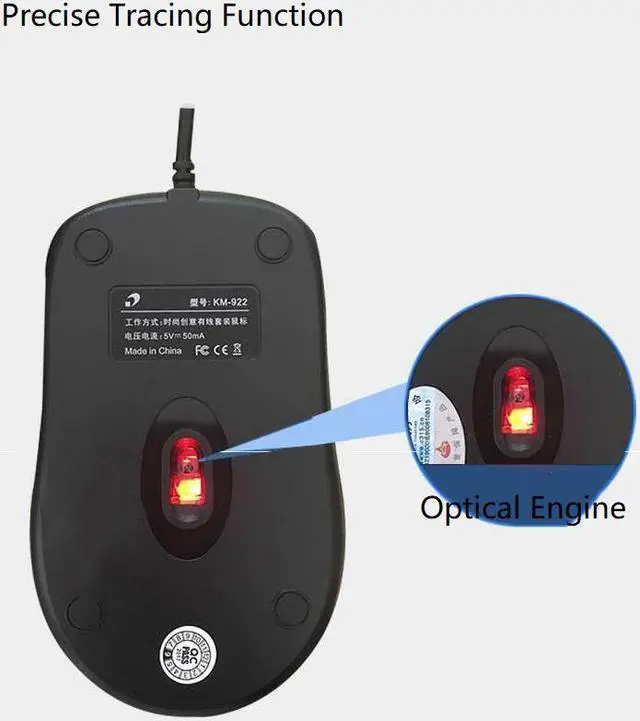 Alt view image 3 of 5 - CORN  KM-920  Ergonomic Design,Classic  Exterior USB Wired Keyboard And Mouse Combo For Office And  Daily Use - Black