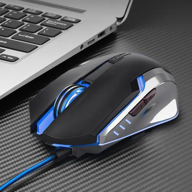 Alt view image 6 of 7 - XinMeng XM-M398 7D 2000DPI Mamba New Gen. 6 Buttons Wired USB Optical Professional Gaming Mouse,Breathing  Light