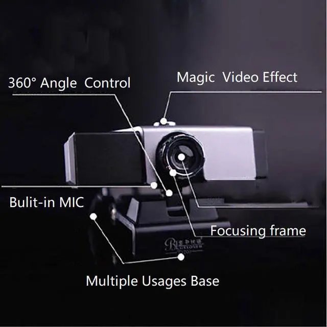Alt view image 2 of 7 - CORN T3200 USB 2.0 HD Webcam Camera Web Cam Digital Video Black Webcamera with Microphone MIC for Computer PC Laptop,Nightvision and Drive-free