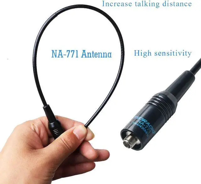 Alt view image 4 of 7 - BaoFeng Walkie Talkie UV-5R Dual Band Two Way Radio with one more 1800mAh UV5R Battery one Hand Mic and one TIDRADIO NA-771 Antenna Baofeng Radio Ham radio