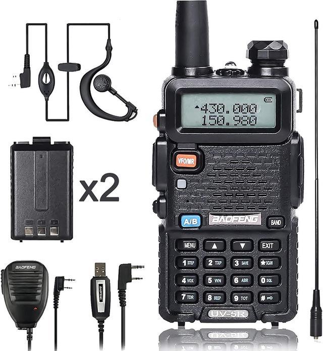 Baofeng UV-5R Walkie Talkies Two-way Radio Dual Band VHF UHF Long  Range+Hand Mic