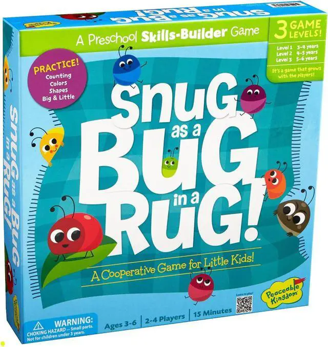 Alt view image 2 of 9 - Peaceable Kingdom / Snug as a Bug in a Rug Preschool Skills Builder Game