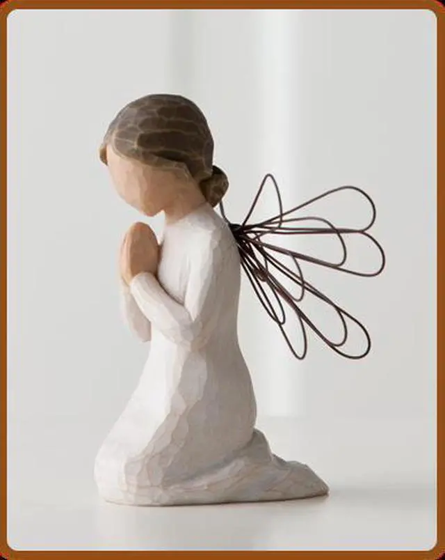Alt view image 3 of 4 - Willow Tree Figurine - Angel of Prayer