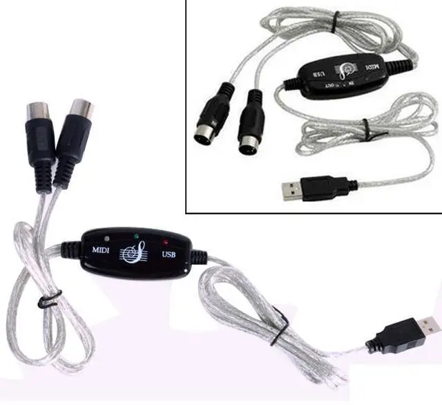 Alt view image 3 of 5 - USB to MIDI Keyboard Interface Converter Cable Adapter For Music Keyboard PC
New USB IN-OUT MIDI Interface Cable Converter PC to Music Keyboard Adapter Cord 
EL00237BW