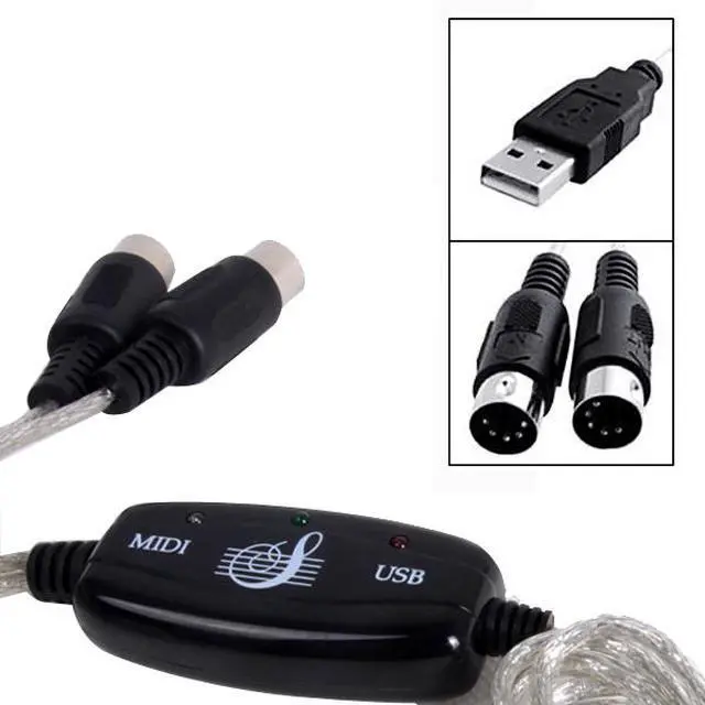 Alt view image 4 of 5 - USB to MIDI Keyboard Interface Converter Cable Adapter For Music Keyboard PC
New USB IN-OUT MIDI Interface Cable Converter PC to Music Keyboard Adapter Cord 
EL00237BW