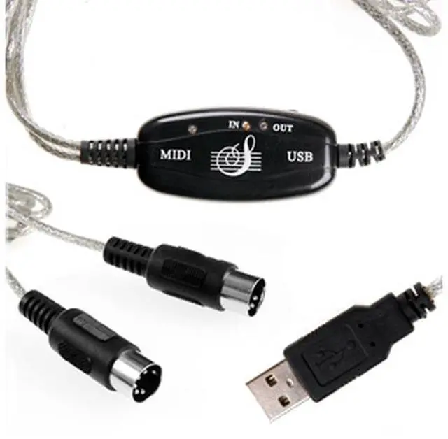 Alt view image 2 of 5 - USB to MIDI Keyboard Interface Converter Cable Adapter For Music Keyboard PC
New USB IN-OUT MIDI Interface Cable Converter PC to Music Keyboard Adapter Cord 
EL00237BW
