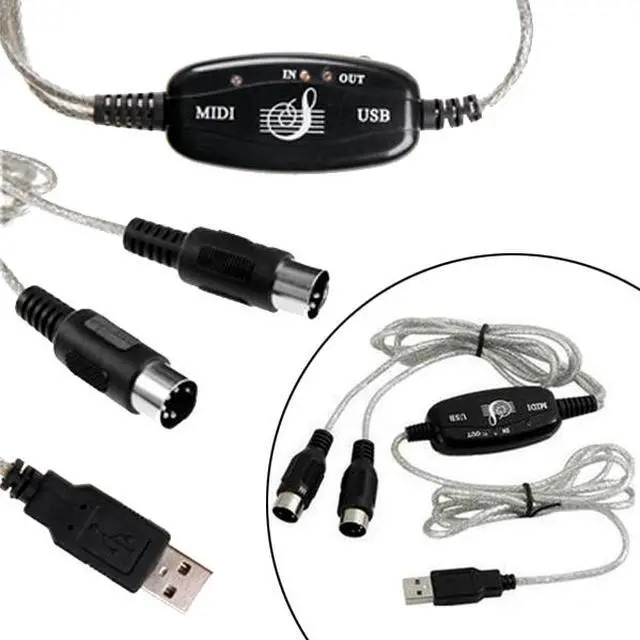 Alt view image 5 of 5 - USB to MIDI Keyboard Interface Converter Cable Adapter For Music Keyboard PC
New USB IN-OUT MIDI Interface Cable Converter PC to Music Keyboard Adapter Cord 
EL00237BW