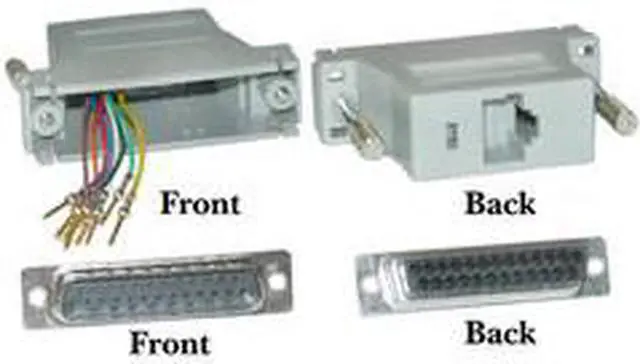 Alt view image 2 of 5 - Cable Wholesale DB25 Male / RJ45 Modular Adapter, Color Gray