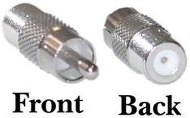 Alt view image 2 of 6 - Cable Wholesale F-Pin (Coax) Female / RCA Male Adaptor