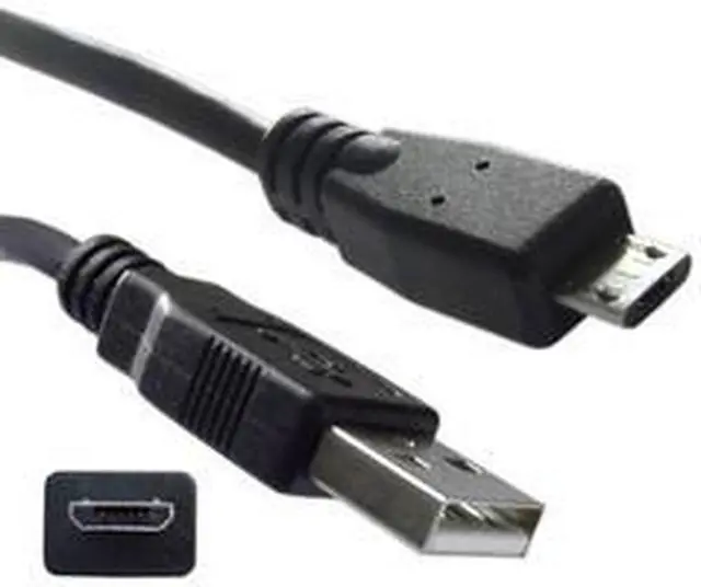 Alt view image 2 of 5 - Cable Wholesale USB Type A Male / Micro B Male Cable 2.0 Version Black 6 ft