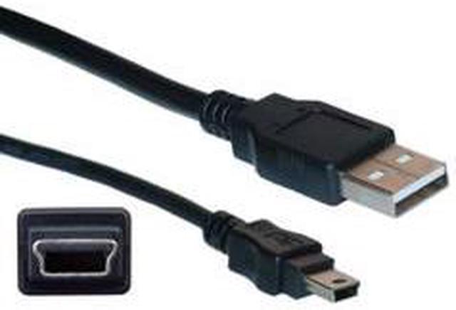 Main image of Cable Wholesale USB Type A Male / Mini-B Male Cable 5 Pin 10 ft - Black