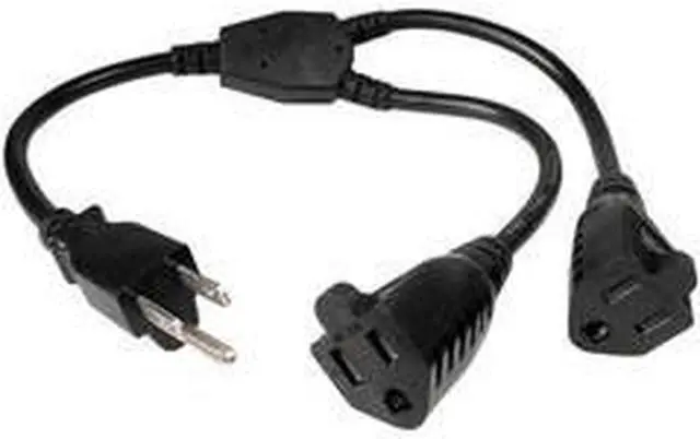 Main image of Power Extension Cord, Y Splitter, 1 ft