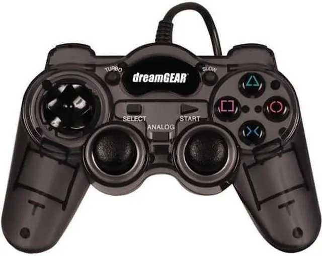 Alt view image 4 of 5 - DreamGear Dreamshock Micro wired controller for PS2. pressure sensitive buttons. slow motion and turbo features for enhanced game play. Model DGPN-511