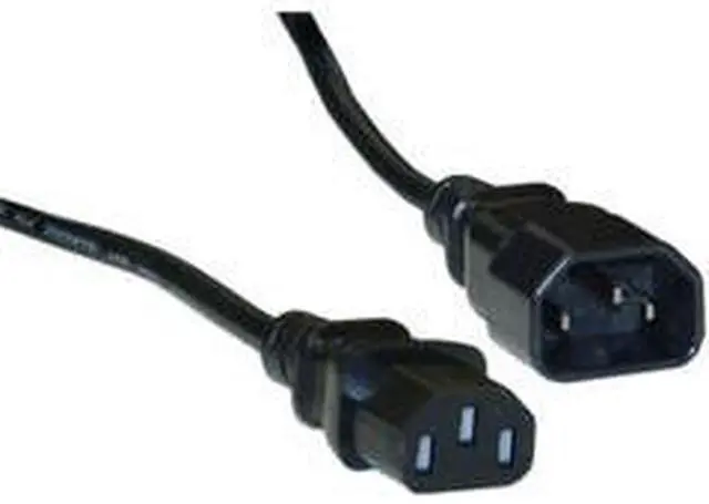 Main image of Computer Power Cord Extension, UL / CSA, Black,12 ft