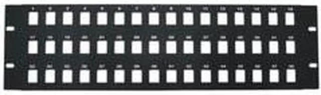 Main image of Cable Wholesale Rackmount 48 Port Blank Keystone Patch Panel, 3U