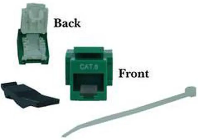 Main image of Cable Wholesale Cat 6 Keystone Jack Toolless RJ45 Female - Green