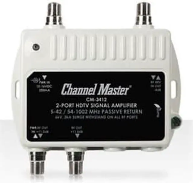 Alt view image 2 of 17 - Channel Master 3412 Ultra Mini Distribution Amplifier