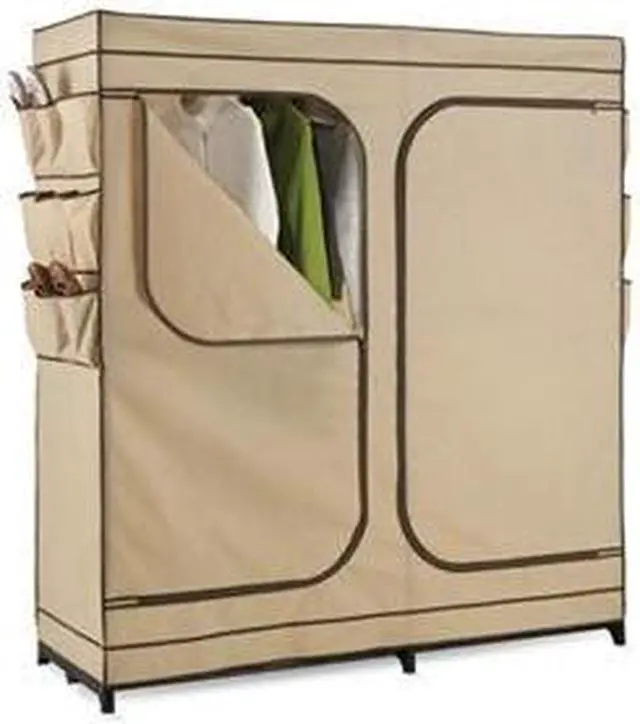Alt view image 2 of 14 - Honey Can Do 60In Double Door Storage Closet With Shoe Organizer - WRD-01272